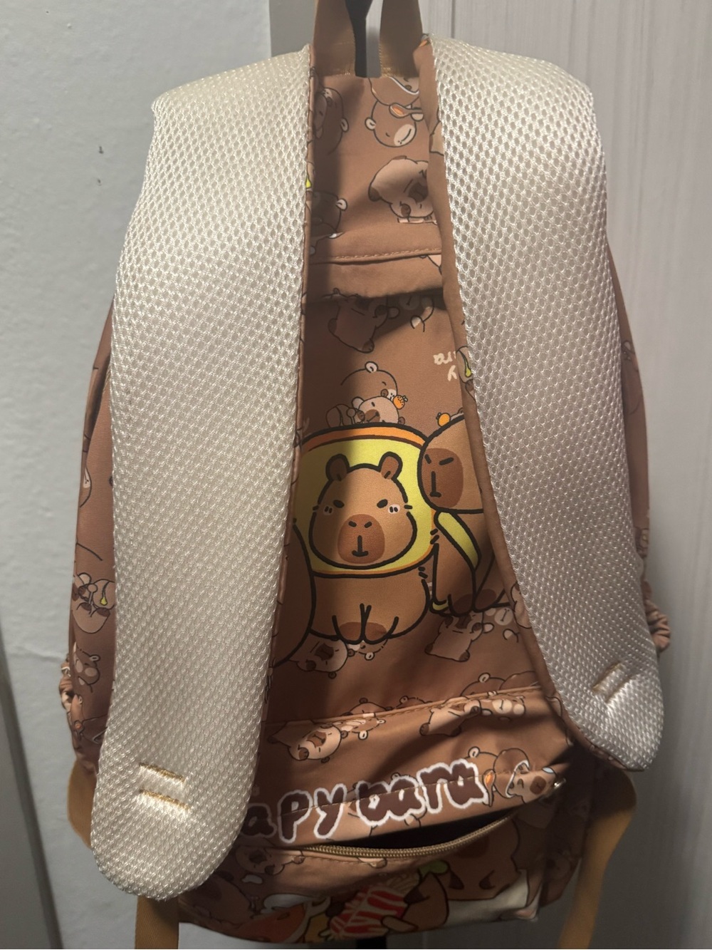Capybara Brown Cartoon Backpack - Picture 7 of 9